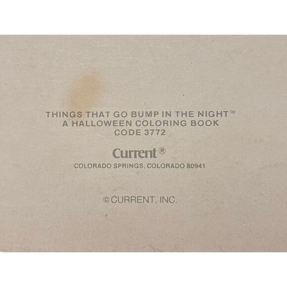 VTG 1979 Things That Go Bump In The Night Halloween Coloring Book – Current Inc. - Picture 3 of 16